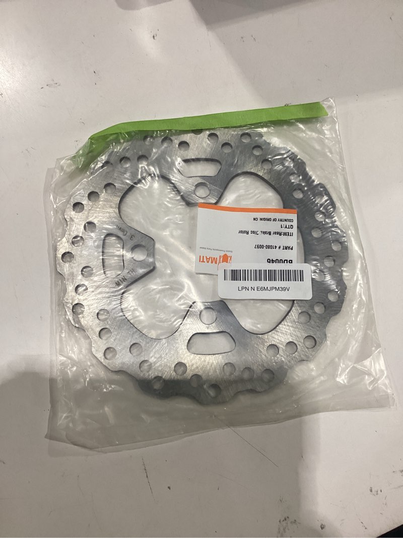 Condition photo showing New/Like New for m mati rear brake rotor disc for kawasaki kfx450r kfx450 2008-2014 41080-0097 41080-0097