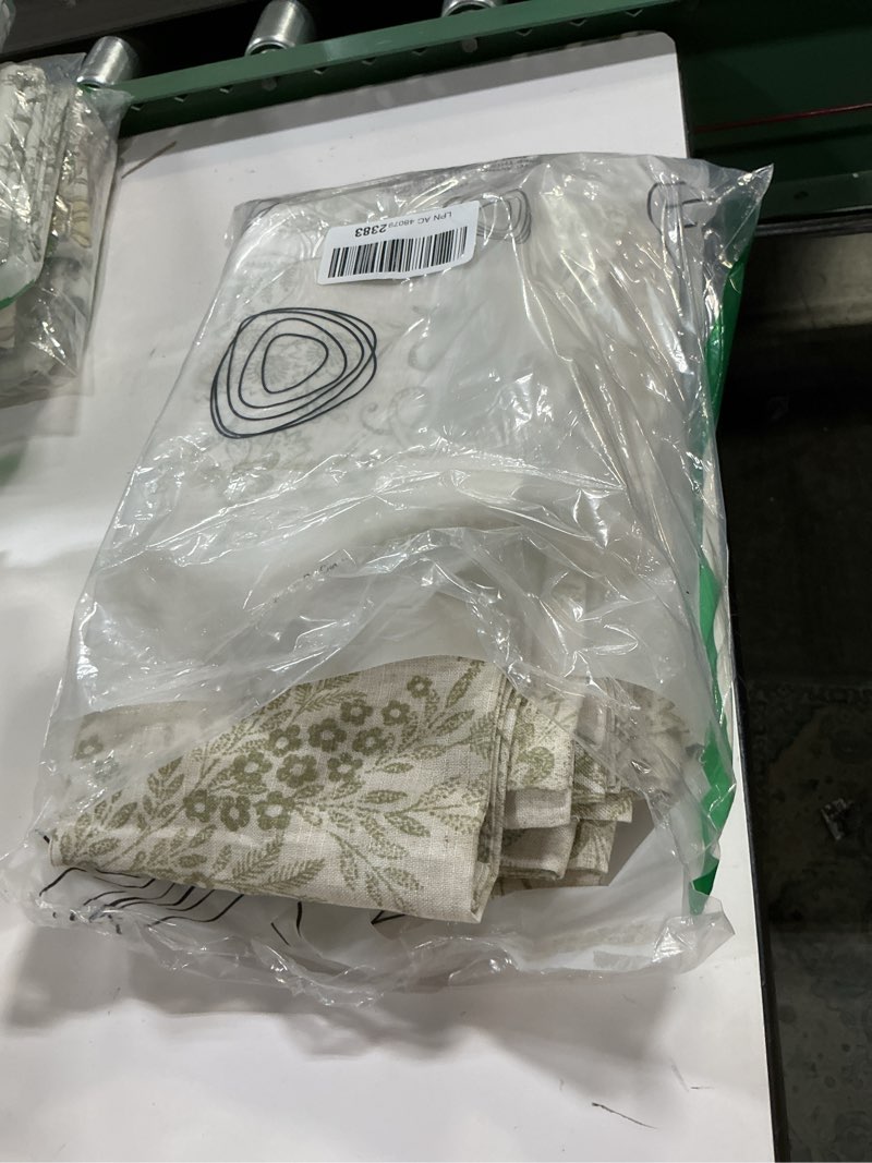Condition photo showing New/Like New for vangao linen curtains with detachable blackout liners floral curtains for bedroom living room full b