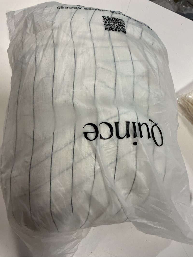 Condition photo showing Good Condition for european linen duvet cover set, full/queen, pencil stripe