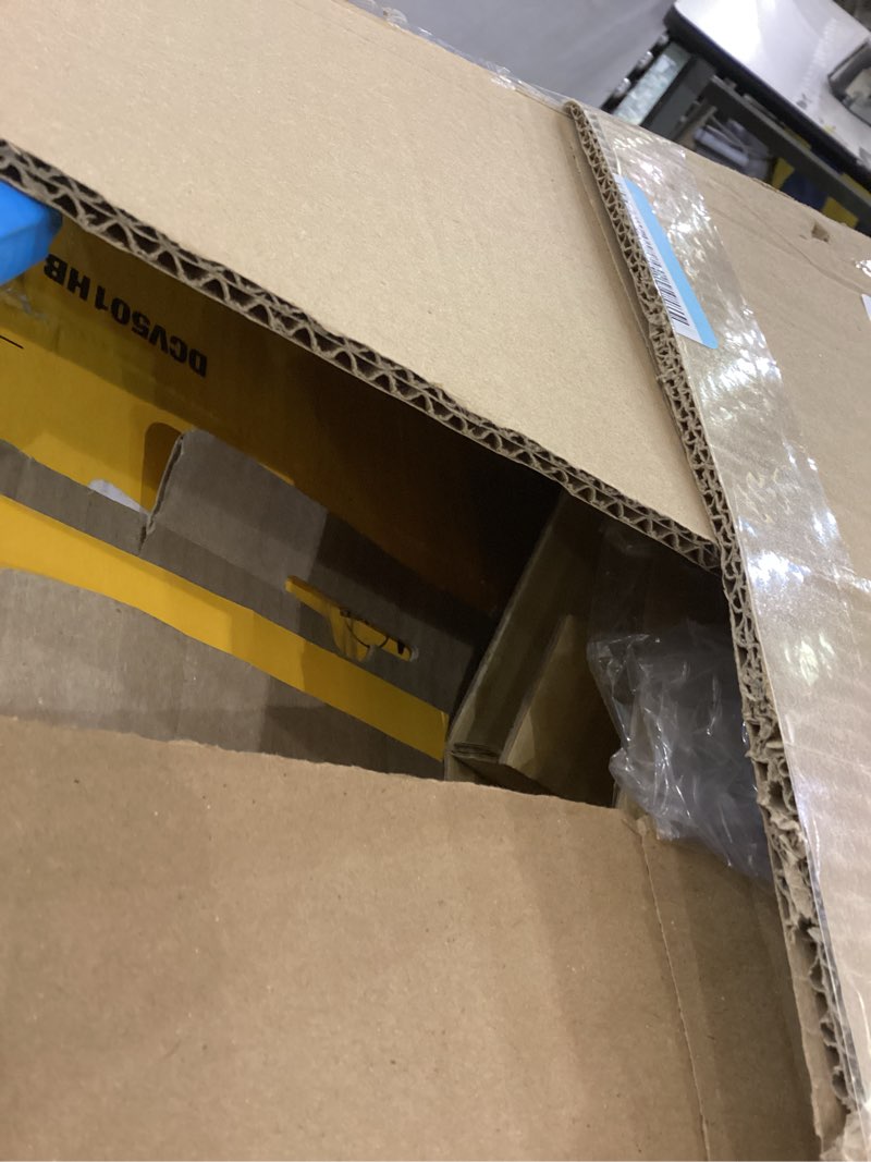 Condition photo showing As Is for dewalt 20v vacuum, cordless handheld vacuum, hepa, battery not included (dcv501hb)