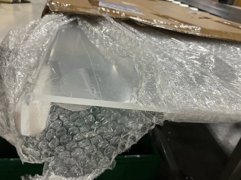 Condition photo showing Good Condition for wesiti large acrylic cutting board with lip non slip 30"l x 20"w clear cutting board chopping acrylic countertop protector cover shatter resistant for home restaurant kitchen sink stove