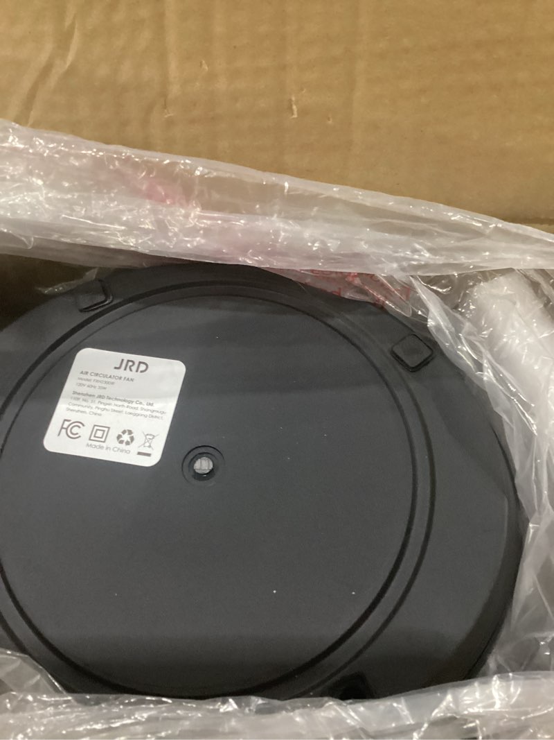 Condition photo showing New/Like New for jrd 13 lnch 28db quiet desk fans for bedroom, room fan with remote,90 oscillating table fan,120° adjustable tilt,3 speeds, 7h timer for whole room home office living room black