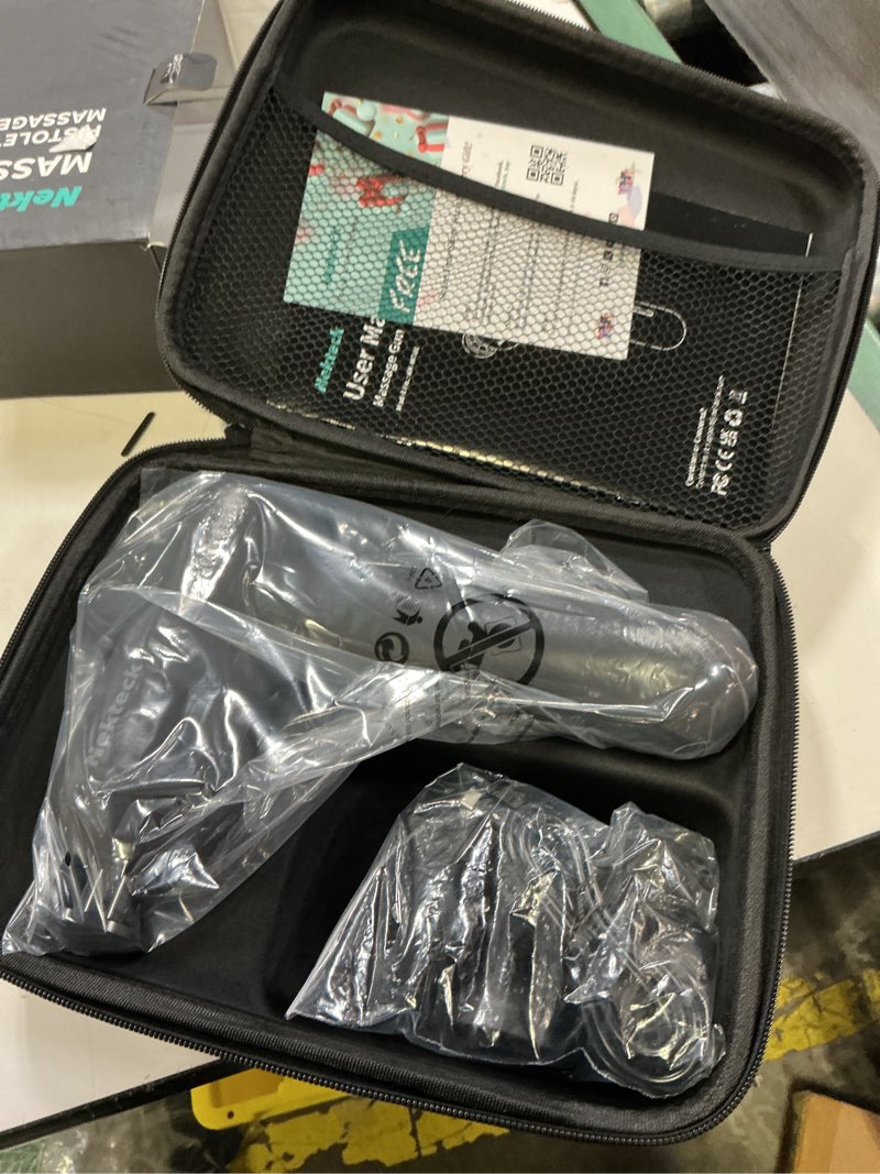 Condition photo showing Good Condition for nekteck massage gun deep tissue - 12mm amplitude, 30 speeds, full-body muscle relaxation device with 5-head for pain relief, quiet usb-c rechargeable percussion muscle massager for home office travel gray