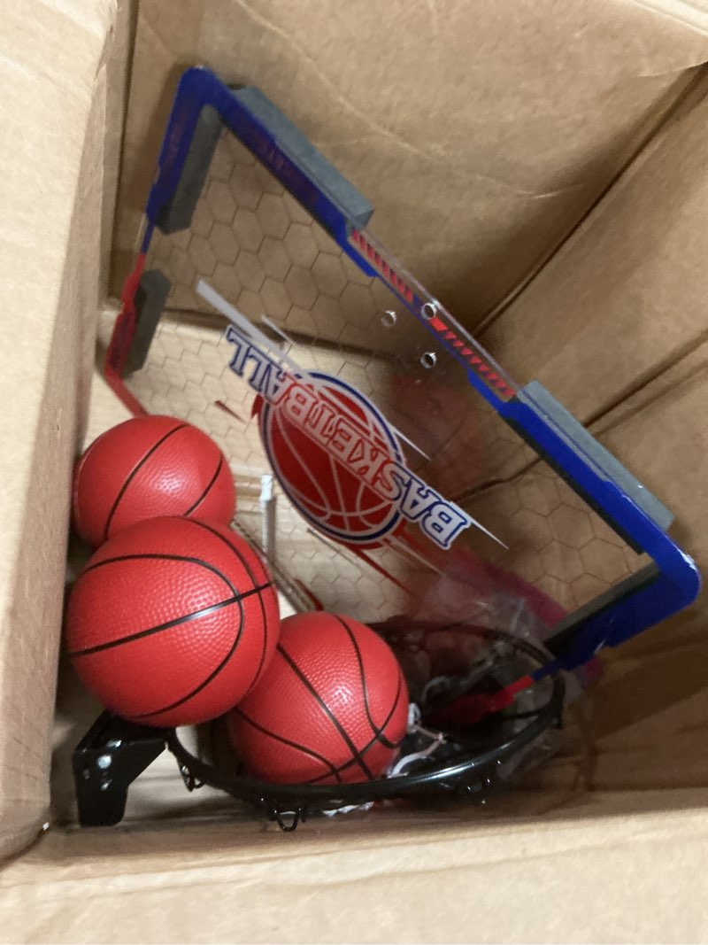 Condition photo showing As Is for kids arcade basketball hoop indoor outdoor single shot basketball game for toddler,carnival games sport gifts for boys girls ages 3-8 years old,ideal for competition door basketball hoop