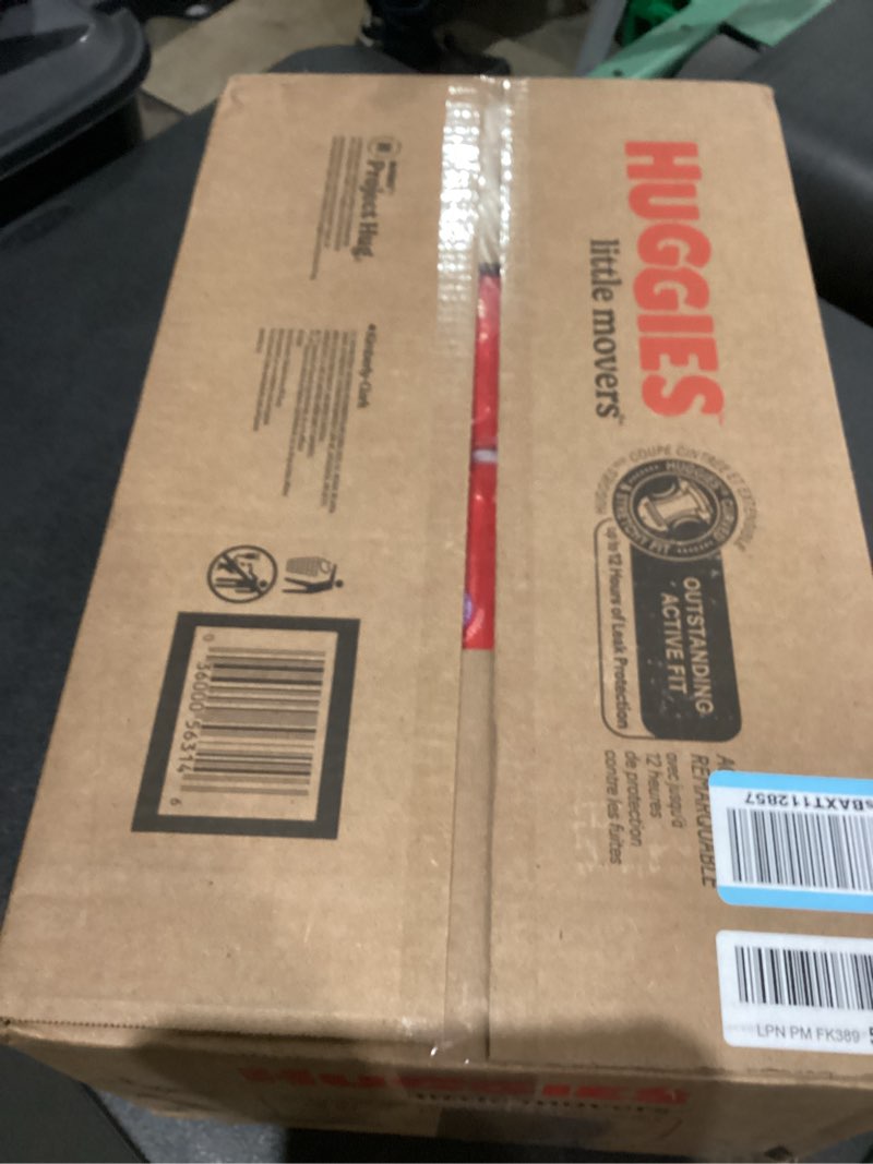 Condition photo showing New/Like New for Huggies Size 3 Diapers, Little Movers Baby Diapers, Size 3 (16-28 lbs), 168 Count (6 Packs of 28), Packaging May Vary Size 3 168
