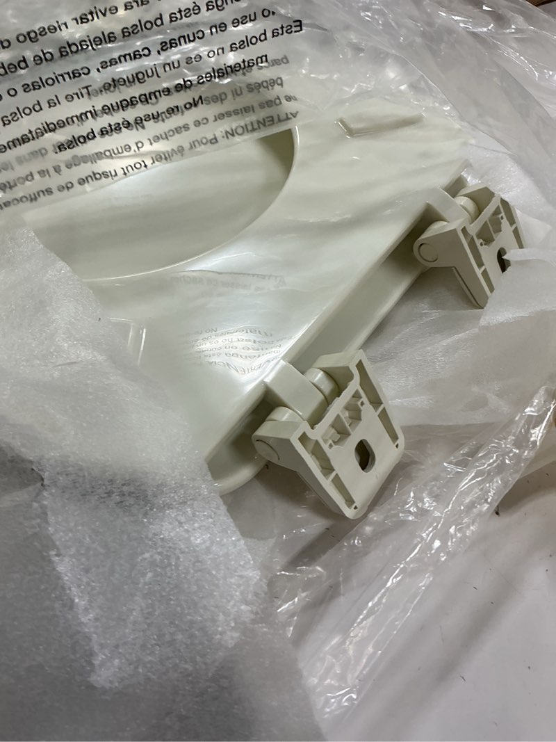 Condition photo showing As Is for Centoco Wooden Toilet Seat Round, Closed Front with Cover, Residential, Made in the USA, 700-416, Biscuit