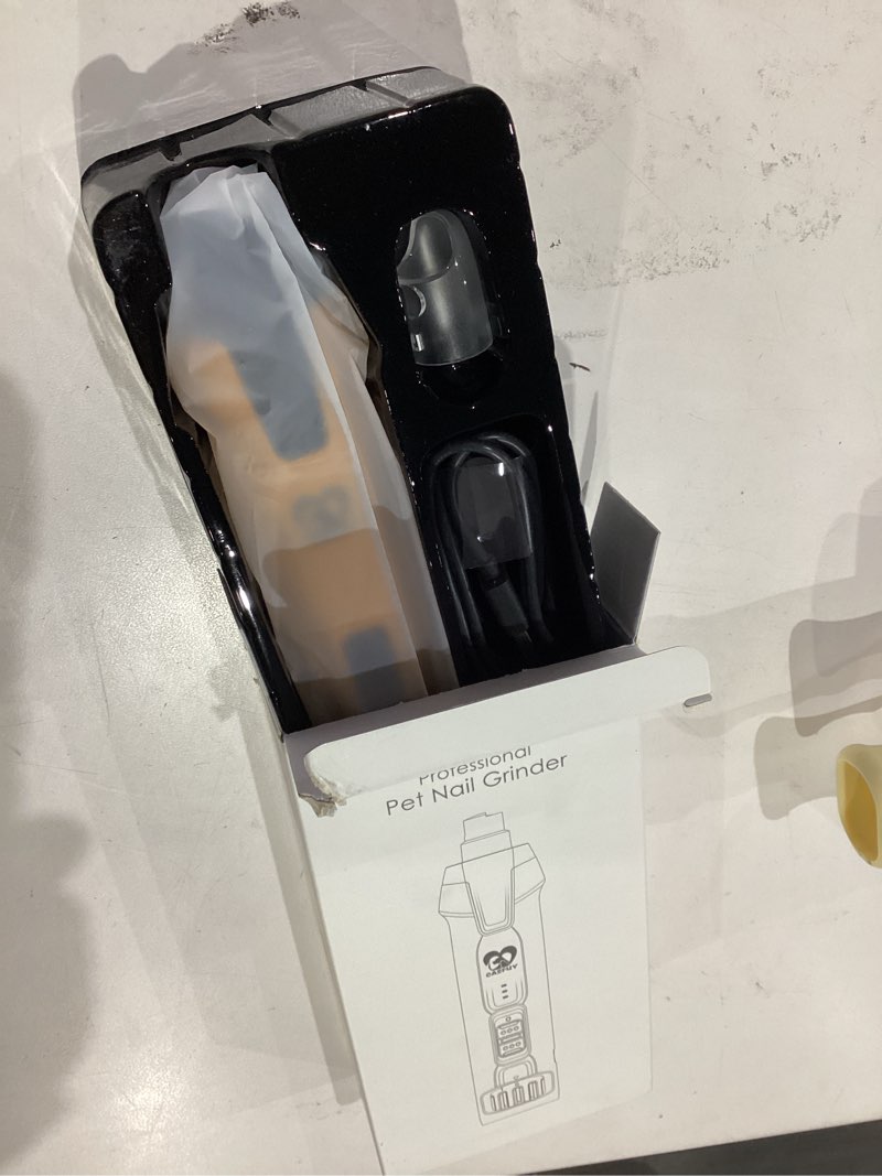 Condition photo showing Good Condition for casfuy new 6-speed dog nail grinder - 50% more power dog nail trimmers with 2 led lights quiet 7h running time electric pet nail grinder file toenail grinder for large medium small dogs & cats (or) orange