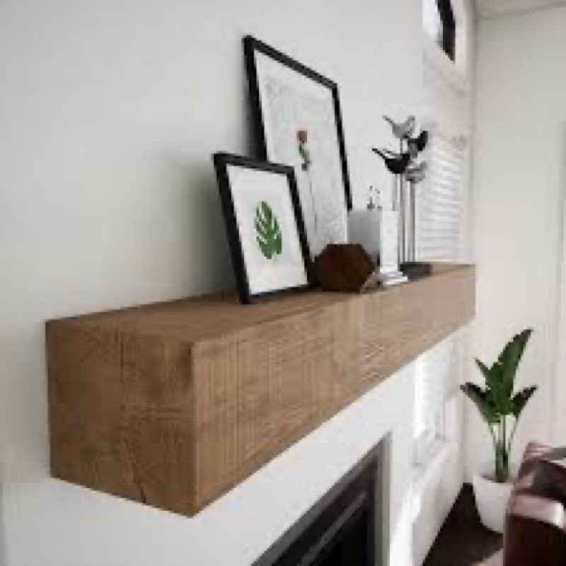 Rustic Sawn Heritage Timber Faux Wood Fireplace Mantel