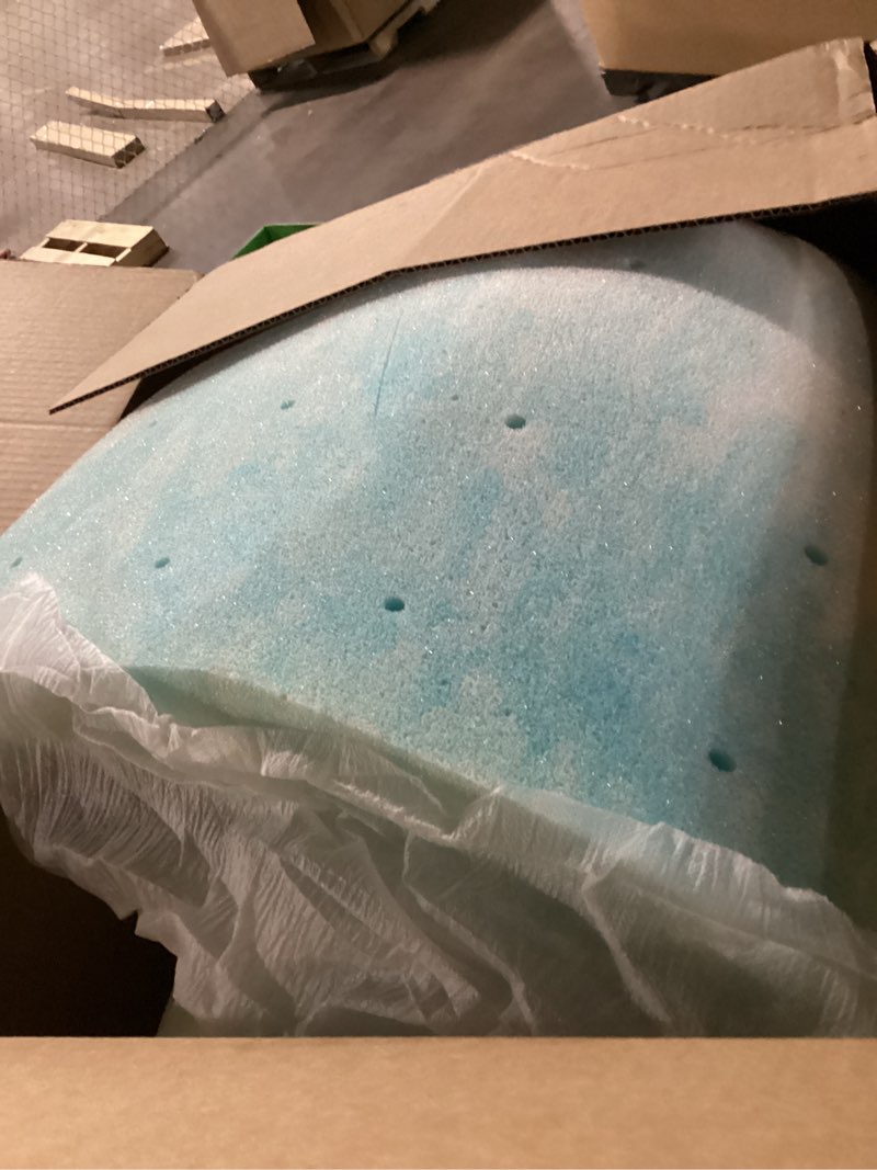 Condition photo showing As Is for Sweetcrispy Memory Foam Mattress Topper Twin,3 Inch Thick Gel Infused Cooling Toppers Pad for Twin Size Bed, Sleeper Sofa, RV, Camper, CertiPUR US Certified, Ventilated and Breathable, Blue