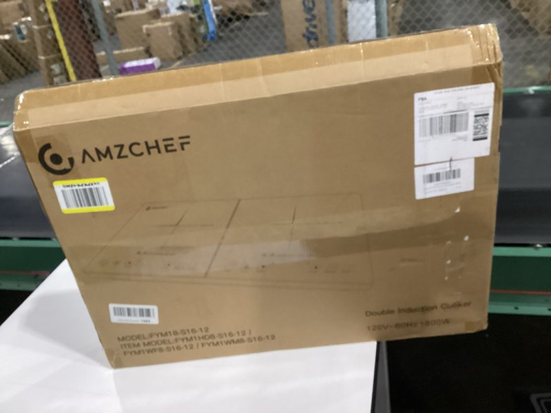 Condition photo showing New/Like New for Double Induction Cooktop AMZCHEF Induction Cooker 2 Burners, Low Noise Electric Cooktops With 1800W Sensor Touch, 20 Temperature & Power Levels,Independent Control,3-hour Timer, Safety Lock Silver