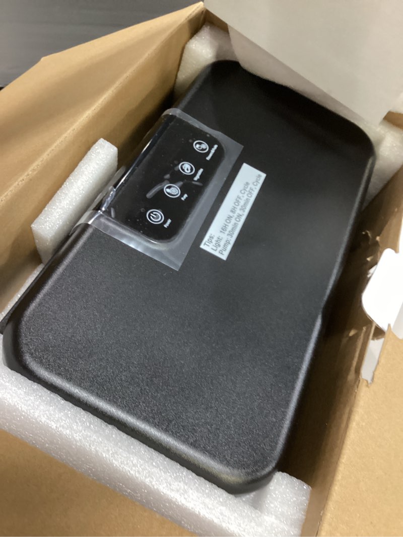 Condition photo showing Good Condition for ahopegarden indoor garden hydroponics growing system: 10 pods plant germination kit herb vegetable growth lamp countertop with led grow light - hydrophonic planter grower harvest lettuce black