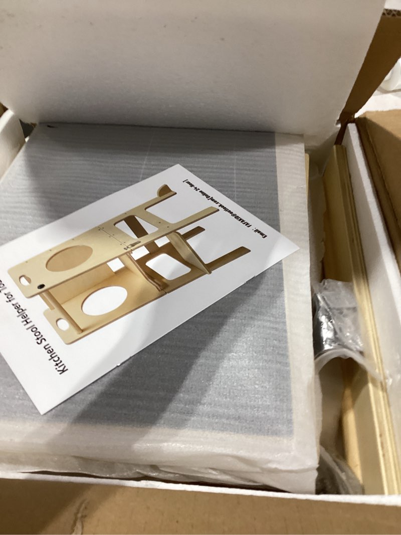 Condition photo showing New/Like New for Foldable 4-in-1 Study Tower with Chalkboard for Learning, Montessori Kitchen Step Stool Toddlers Folding Stool for Kids 1-6years Ideal Helper