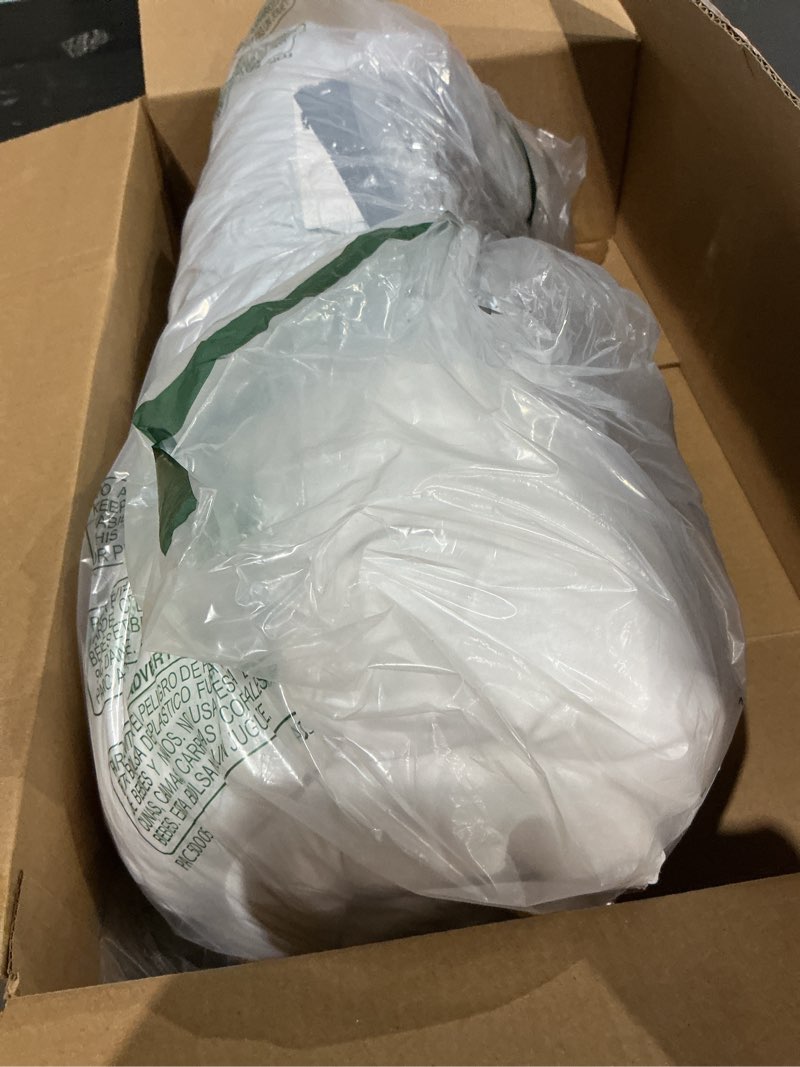 Condition photo showing As Is for similar not exact….   size not specified     comforter 100% cotton all season duvet insert twin, medium warmth bedding comforter with 8 corner loops, white 68x90 inch all season twin