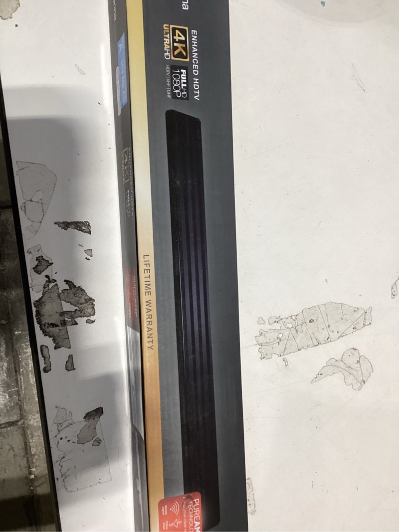 Condition photo showing New/Like New for GE Hover Amplified HD Digital TV Antenna, Long Range Smart TV Antenna, Easy Mount on Top Design, Supports 4K 1080P HDTV VHF UHF, Indoor Amplified Signal Booster, 5ft Coax HDTV Cable/AC Adapter, 37075 TV Mount