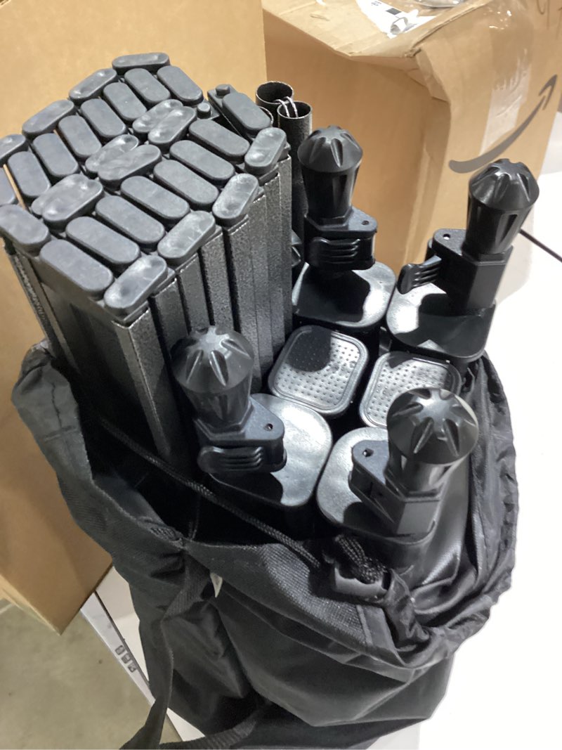 Condition photo showing Good Condition for byliable camping table folding portable camp aluminum fold up lightweight roll up table adjustable height with carry bag indoor outdoor for camping, picnic, backyard, bbq, patio, black black 36.8"l x 21.9"w x (21.5-29.5)"h