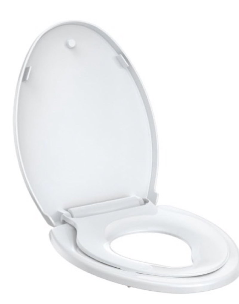 elongated toilet seat with toddler seat,pp material family toilet seat cover with adult and toddler 