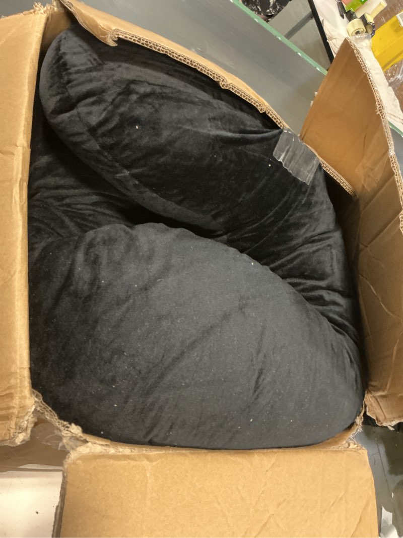Condition photo showing Good Condition for allopera pregnancy pillow, full body maternity pillow 57 inch, with removable washable cover - sleep support for legs, back, neck, shoulder, hips, belly for pregnent women, velvet (coal-black) coal-black velvet