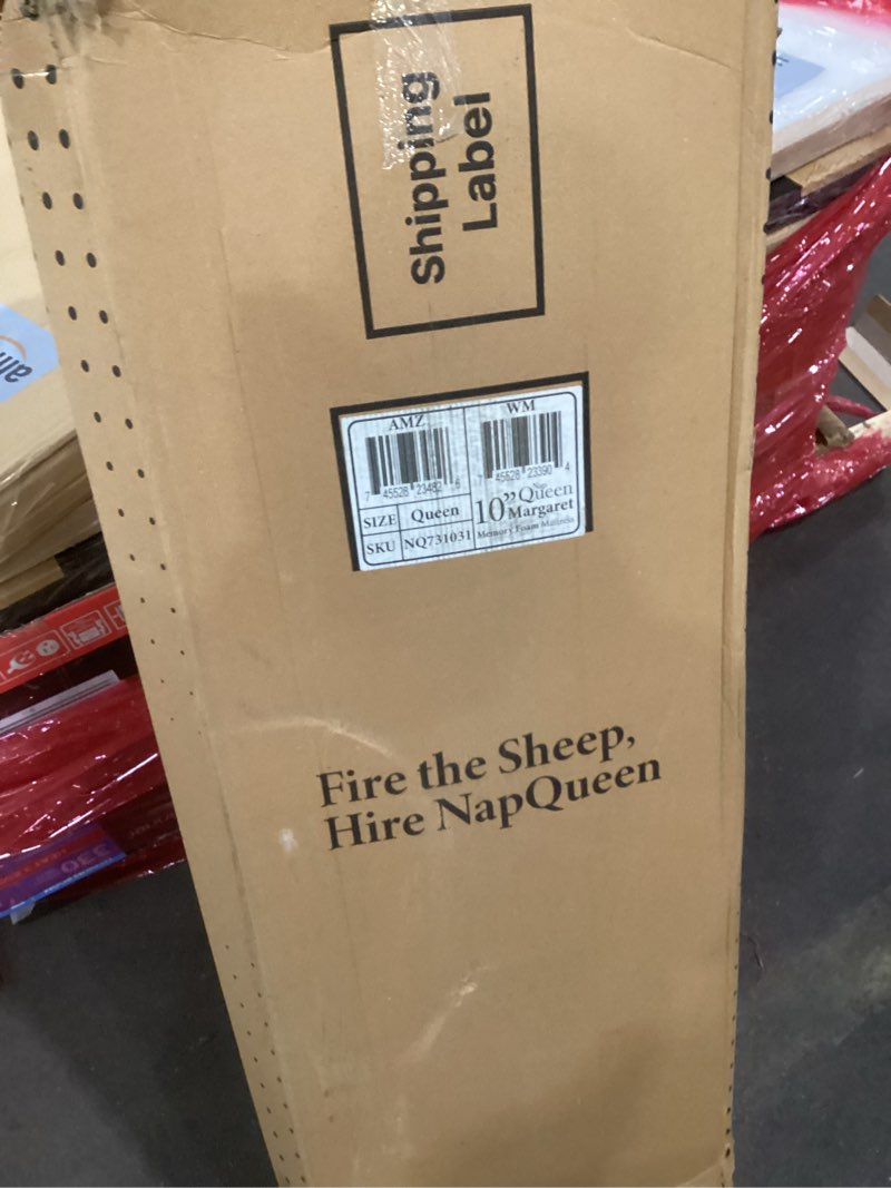Condition photo showing New/Like New for NapQueen 10 Inch Queen Size Mattress, Bamboo Charcoal Memory Foam Mattress, Bed in a Box, White Queen (U.S. Standard) 10 Inch Mattress