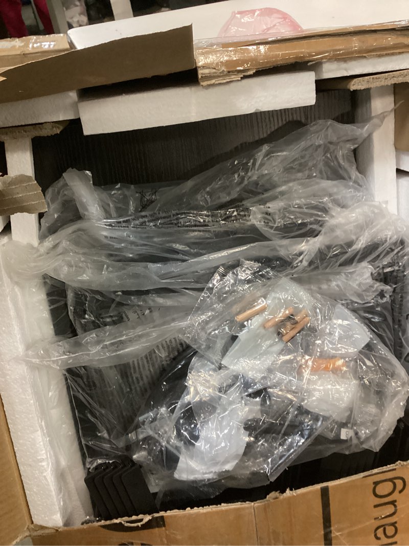 Condition photo showing Good Condition for Huuger 70 Inch TV Stand for 75, 80 Inch TV, 11 Drawer Long Dresser with Power Outlets and LED Lights, Entertainment Center with Storage, Black Dresser with PU Leather Surface, 1TS011B 70.9*13*26.8 Inches Black