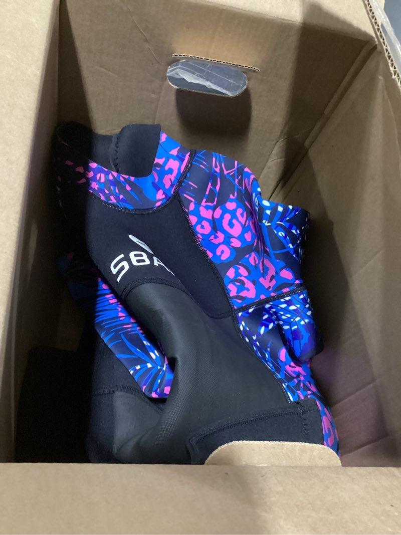 Condition photo showing As Is for sbart premium women's 3mm neoprene full body wetsuit, keep warm & comfy, adult women fullsuit diving suit for scuba diving snorkeling surfing swimming kayaking paddling all watersports large