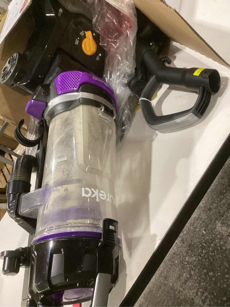 Condition photo showing Good Condition for Eureka Powerful Lightweight Upright Vacuum Carpet and Floor, PowerSpeed NEU202 with Automatic Cord Rewind, Purple PowerSpeed NEU202 with Automatic Cord Rewind Purple, NOT TESTED, AS IS, USED