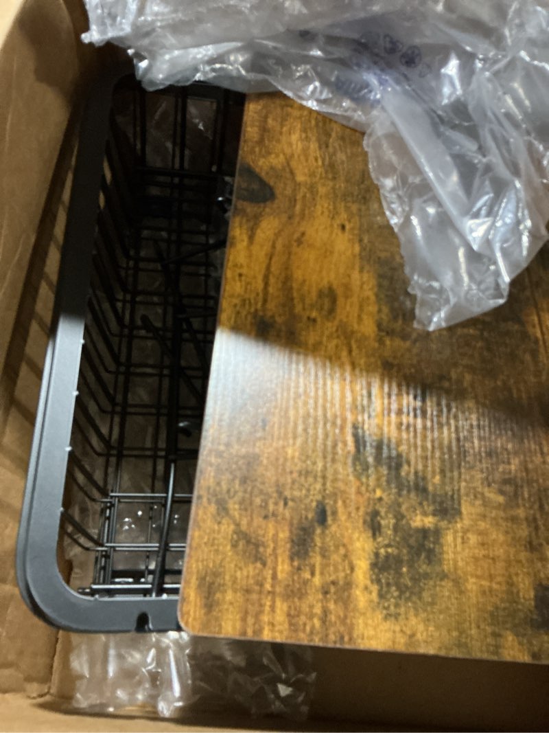 Condition photo showing Good Condition for 4-layer fruit basket kitchen food organizer and rack, stackable storage cart with desktop, pull-out hollow metal basket, sliding out storage (black 4-layer rack)