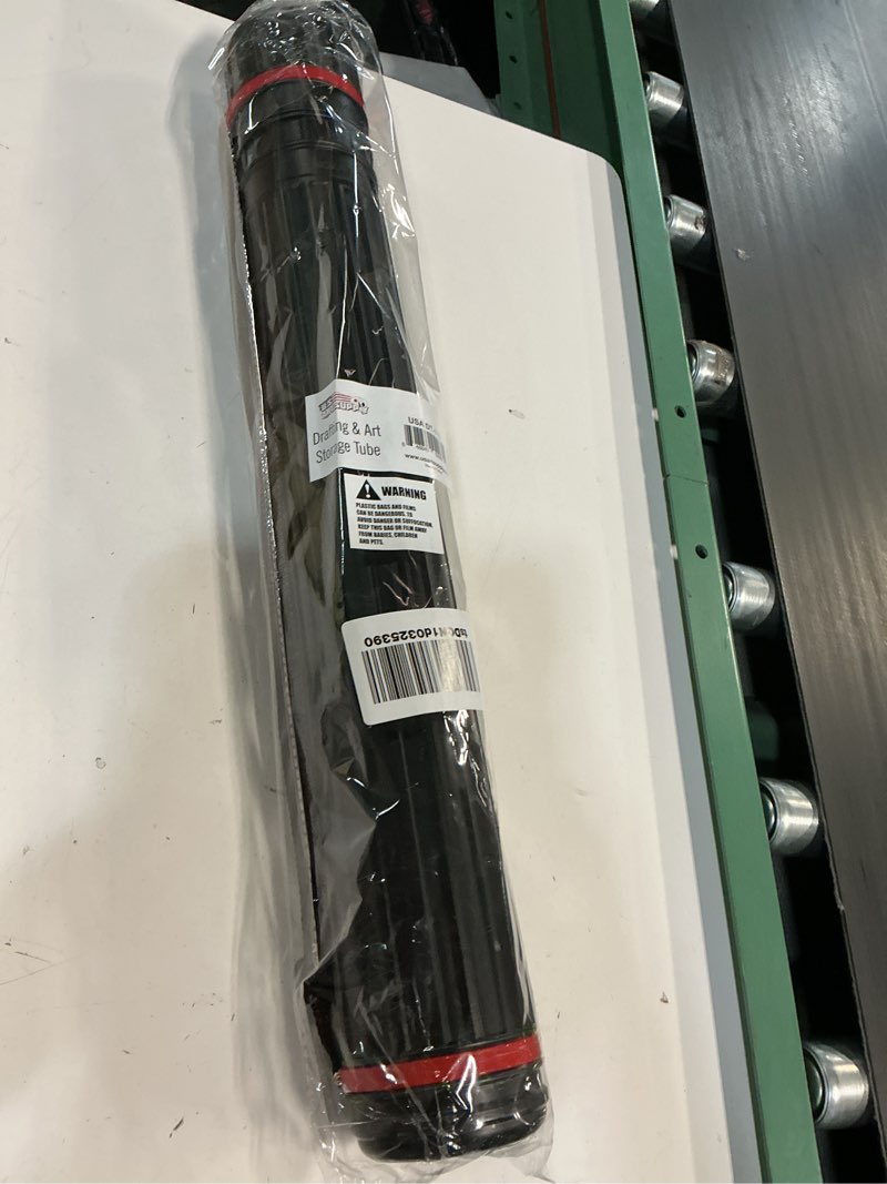Condition photo showing Good Condition for us art supply black telescoping drafting tube - outside diameter: 3-1/4", inside diameter: 2-7/8" inch, length: 25 to 42-1/2 inches