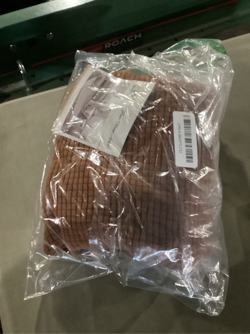 Condition photo showing New/Like New for H.VERSAILTEX Super Stretch Individual Seat & Couch Cover Sets - Thick Jacquard Textured Twill Fabric (2 Piece Large Sofa Cushion Covers, Caramel) 2 Cushion Sofa Caramel