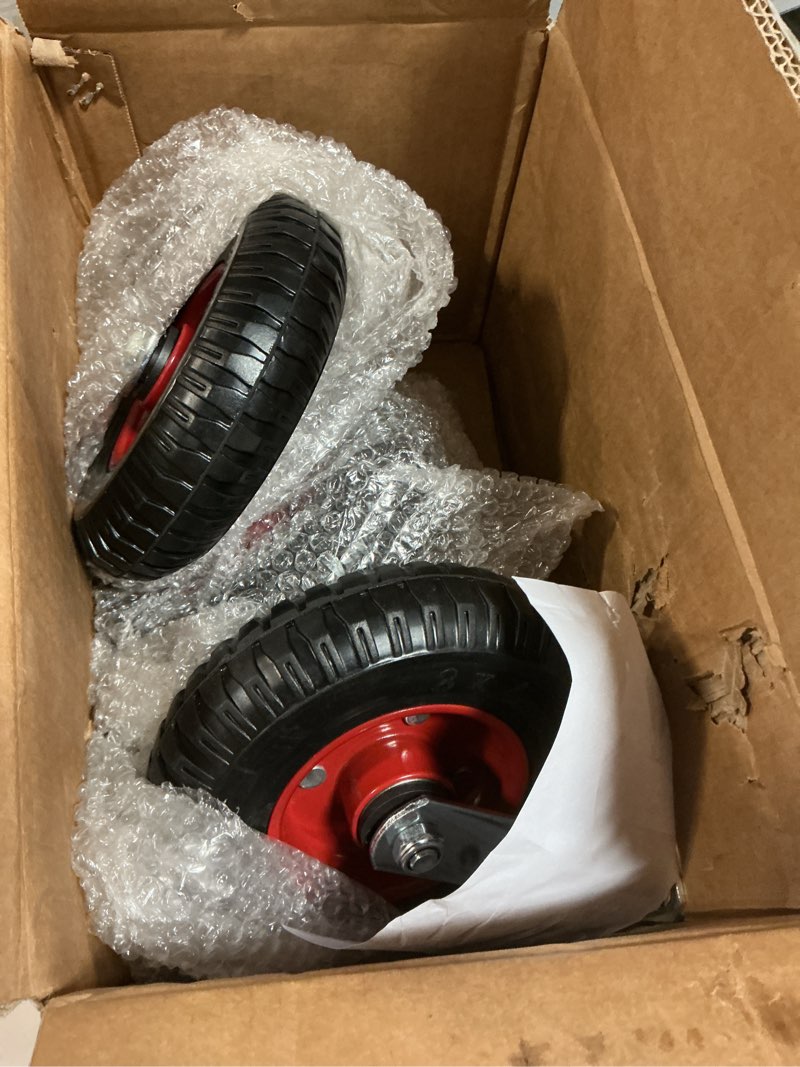 Condition photo showing New/Like New for 8 inch caster wheels, casters set of 4 heavy duty, industrial castors for moving needs, plate castor wheels perfect for furniture, equipment (8inch swivel,4pk)