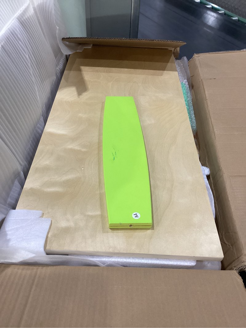 Condition photo showing As Is for USED Pikler Triangle Set with Cushion 9 in 1 Climbing Toys for Toddlers 1-3 Indoor Baby Climbing Gym Toddler Montessori Toys Wooden Toy with Maze Toy, Shape Sorter, Dinosaur Car Ages 1-3 Green