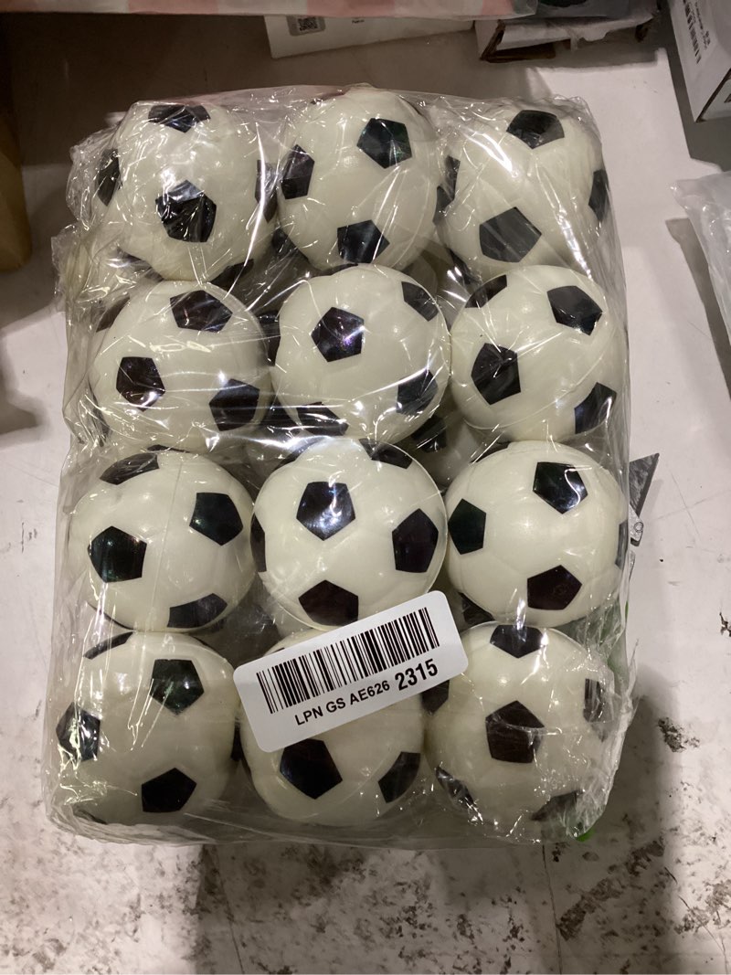 Condition photo showing New/Like New for 24 pcs mini foam sports balls,2.5in squeezable stress soccers,stress relief squeeze balls for stress,anxiety relief,kids party favor toy,fidget toys,ball games 2inch 24pcs soccer