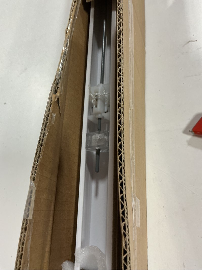 Condition photo showing Good Condition for unishades cordless blinds for indoor windows 1" vinyl textured print slats mini blinds for home, 30" w × 48" h - sand sand 30" w × 48" h