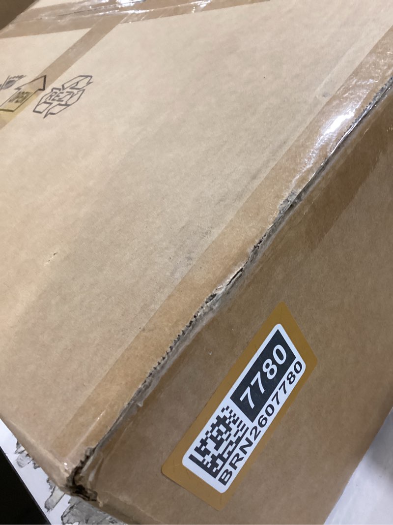 Condition photo showing New/Like New for 23.6"large boho rattan farmhouse chandeliers for dining room,6-light rattan hand-woven rustic drum chandelier pendant light fixture for kitchen island bedroom living room entryway foyer(brown) brown 23.6"