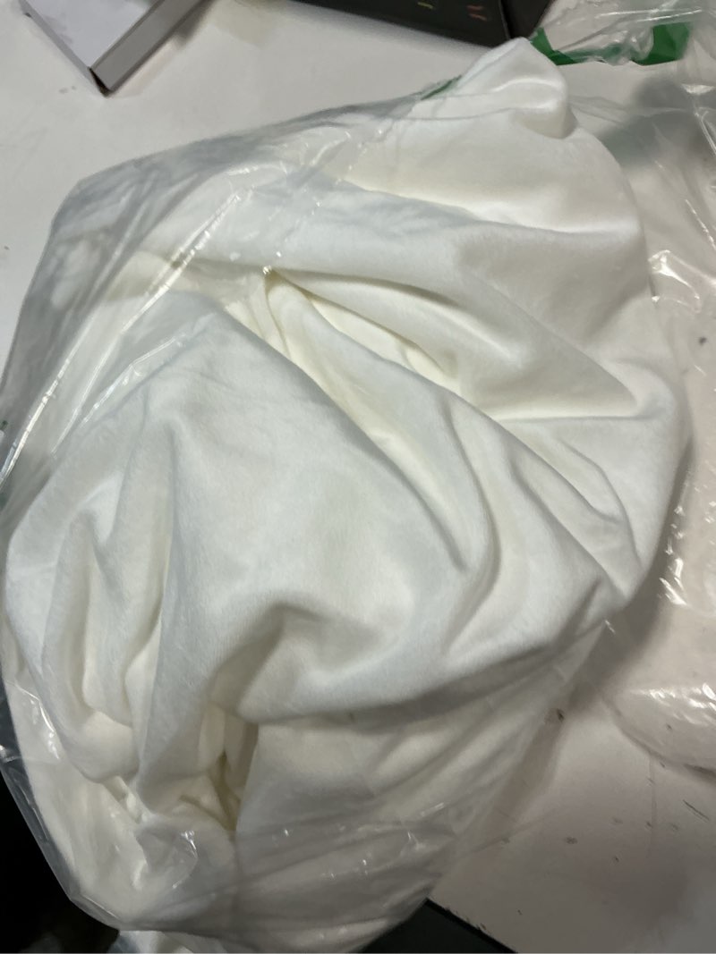 Condition photo showing Good Condition for DUJUIKE Bed Headboard Cover for Queen, Stretch Bed Head Board Slipcover Covers, Dustproof Protector Velvet Cover for Upholstered Headboard (White, for Queen Headboard (59"-67")) Queen Headboard Length (59"-67") White