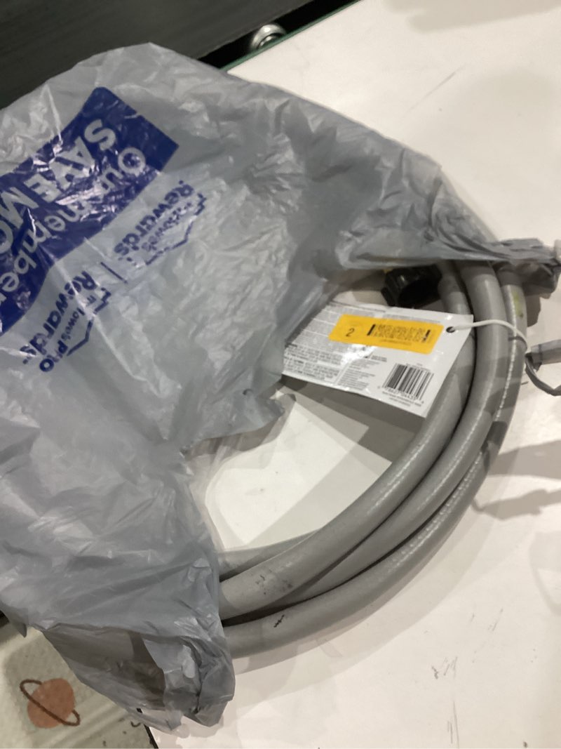 Condition photo showing As Is for project source project source 5/8-in x 15-ft light -duty vinyl gray hose