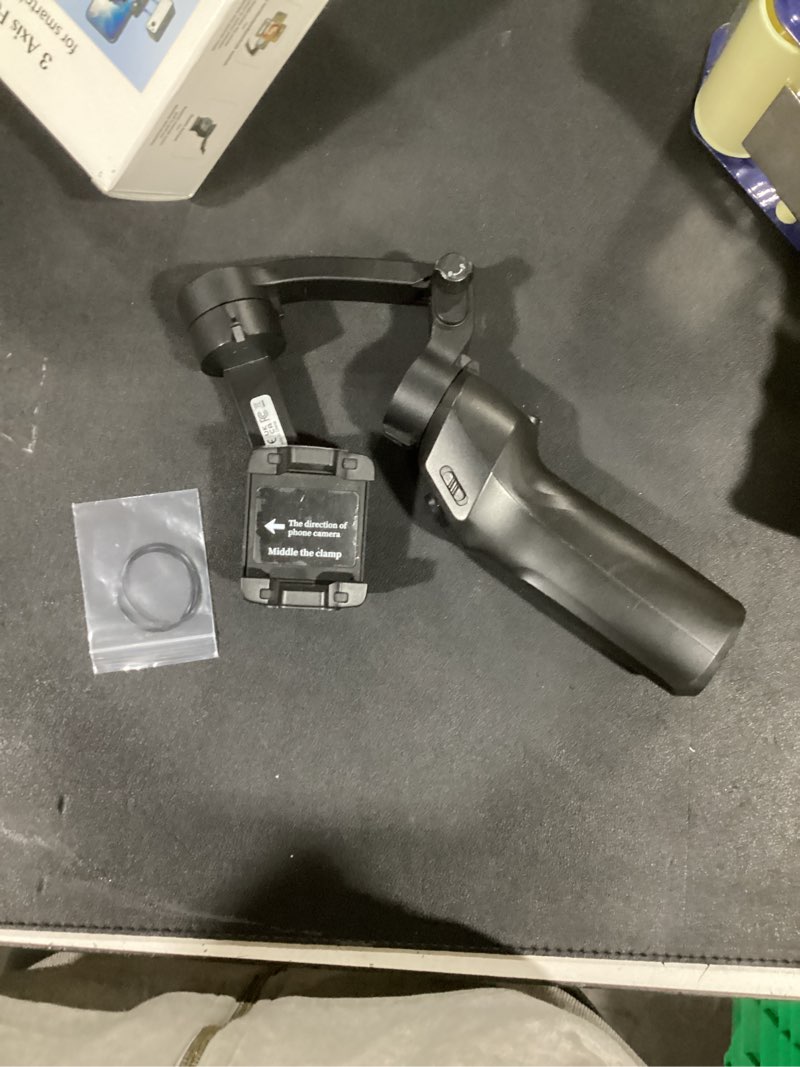 Condition photo showing As Is for 3-axis gimbal stabilizer for smartphone,handheld gimbal tripod for iphone&andriod with fill light,ai auto face/object tracking,foldable rotating stabilizer for phone video recording,vlogging ur-f11