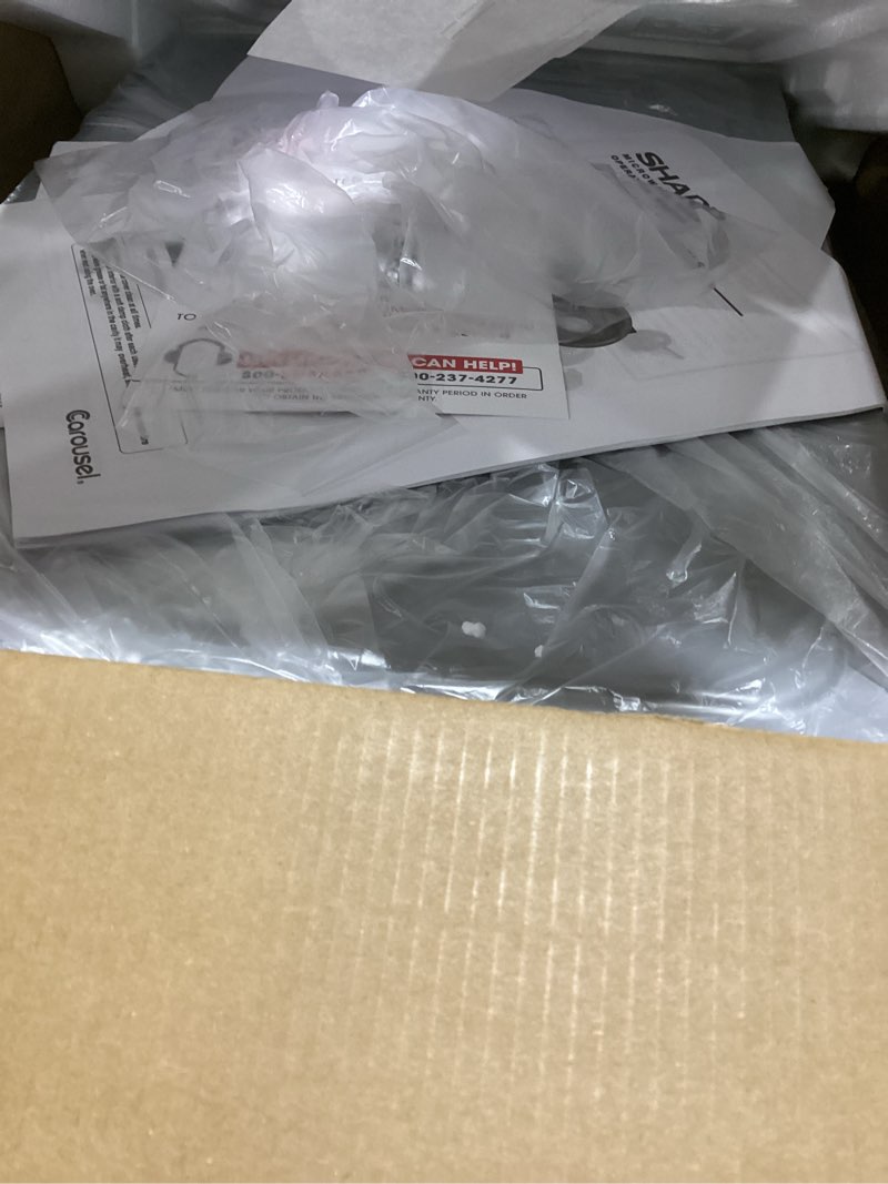 Condition photo showing As Is for SHARP Countertop Microwave Oven with Removable 10.6" Carousel Turntable, 900 Watt, 0.9 Cubic Feet, Stainless Steel