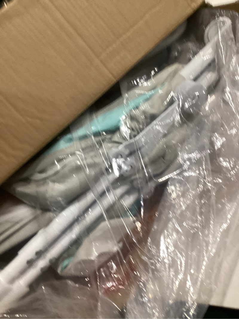 Condition photo showing Good Condition for Dream On Me Karley Bassinet, Award Winner Lightweight Travel Baby Bassinet, Foldable Bedside Sleeper, Adjustable Double Canopy, Spacious Design, Soft Fabric, Storage Basket – Blue and Grey