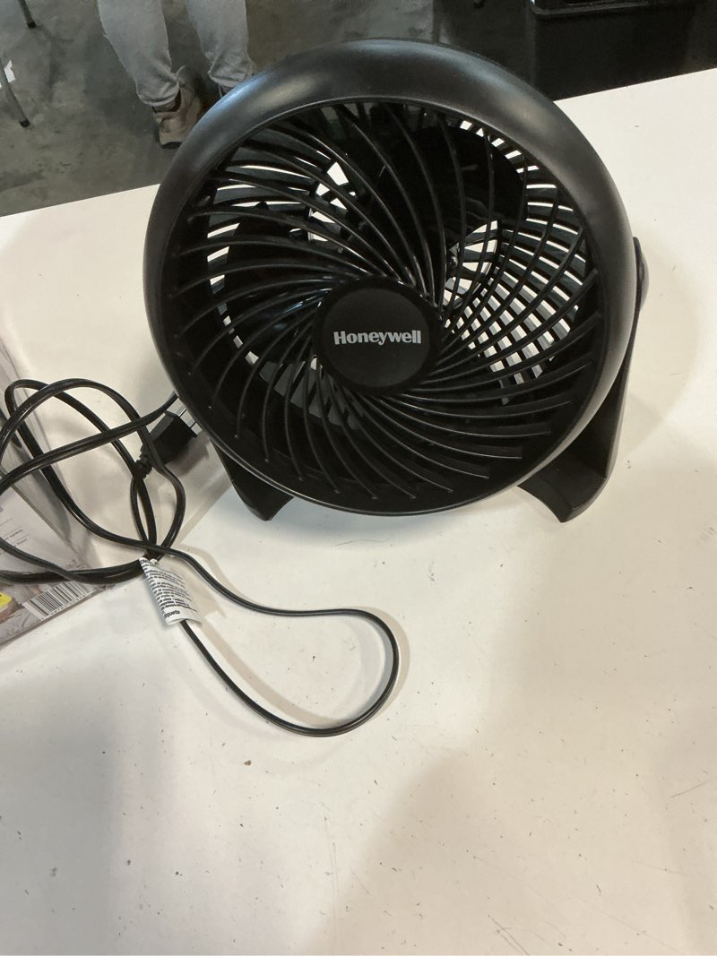 Condition photo showing Good Condition for honeywell black turbo force power table fan, new, 6.3" l x 8.94" w x 10.9" h, hpf820bwm
