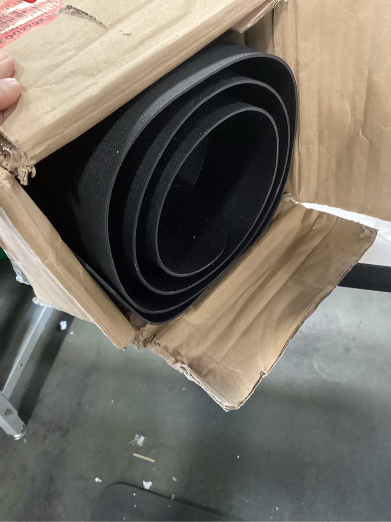 Condition photo showing As Is for Salon mats for Hair Stylist 3'x5' Barber Shop Salon Floor Chair Mat - Black Square Anti-Fatigue Salon Floor Mat -1/2" Thick Salon Standing Mat