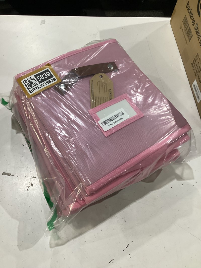 Condition photo showing Good Condition for decomomo storage bins, cube storage bin with labels, fabric storage cubes for shelves (10.5" x 11" / 6pcs, pink) pink cube 11" / 6pcs