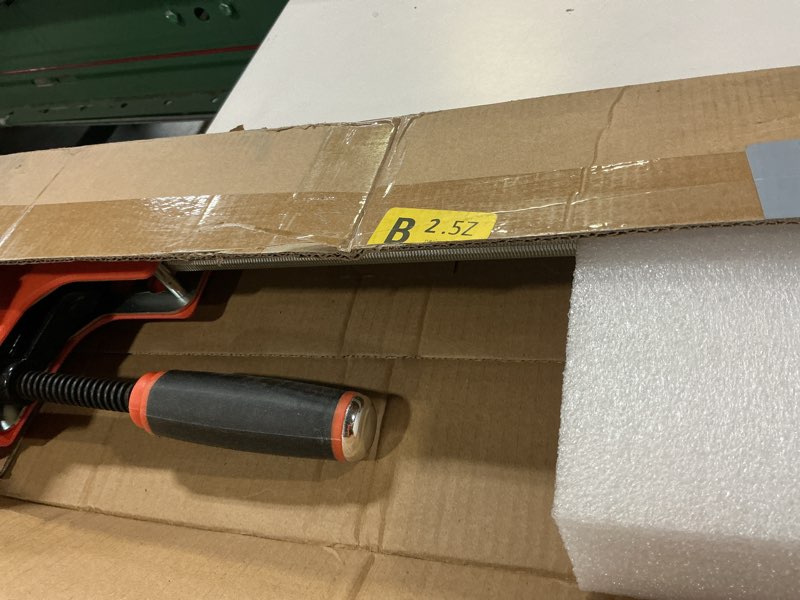 Condition photo showing Good Condition for VEVOR Bar Clamps for Woodworking, 2-Pack 36 inch Parallel Clamp Set, F-Clamp with 1500 lbs Load Limit, Even Pressure, High-strength Plastic and Carbon Steel, for Woodworking Metal Working, Orange 36"