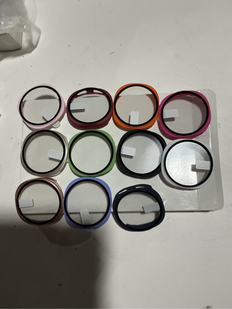 Condition photo showing Good Condition for 12 pack case for samsung galaxy watch 8 44mm with tempered glass screen protector, hard pc scratch resistant protective cover compatible with galaxy watch 8 44mm