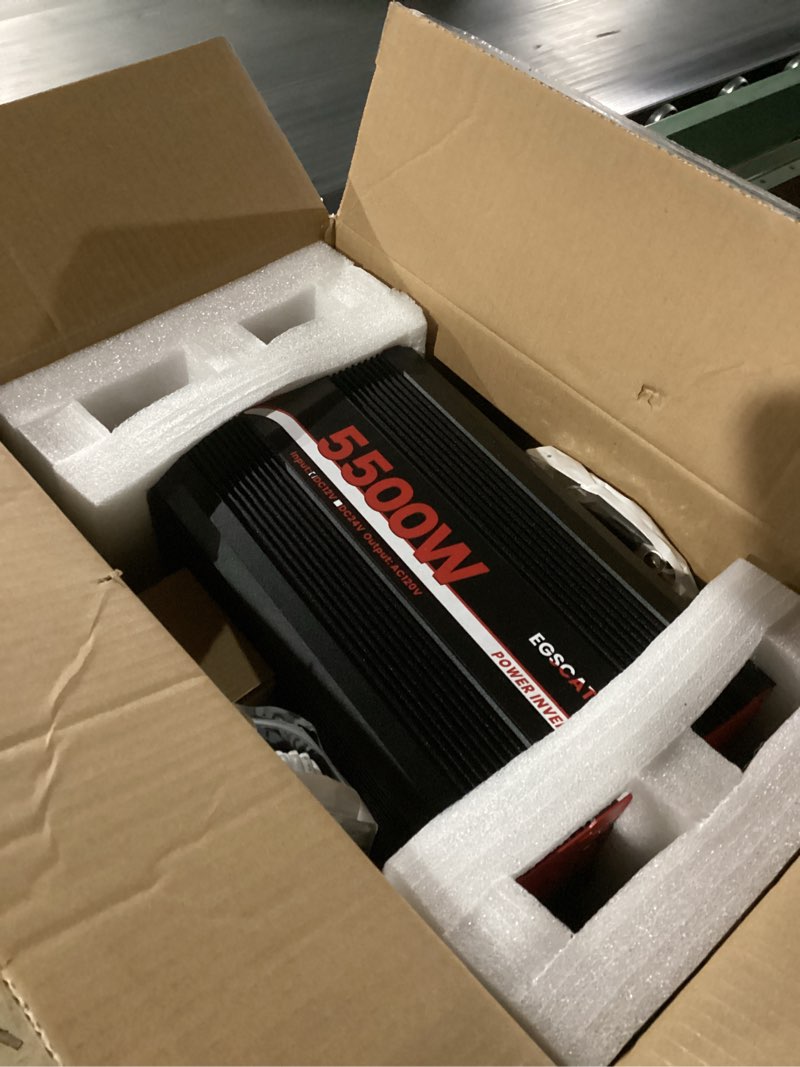 Condition photo showing New/Like New for 5500w inverter, 5500w power inverter, dc12v to ac 110v/120v, rv inverter, truck power inverter, vehicle power inverter
