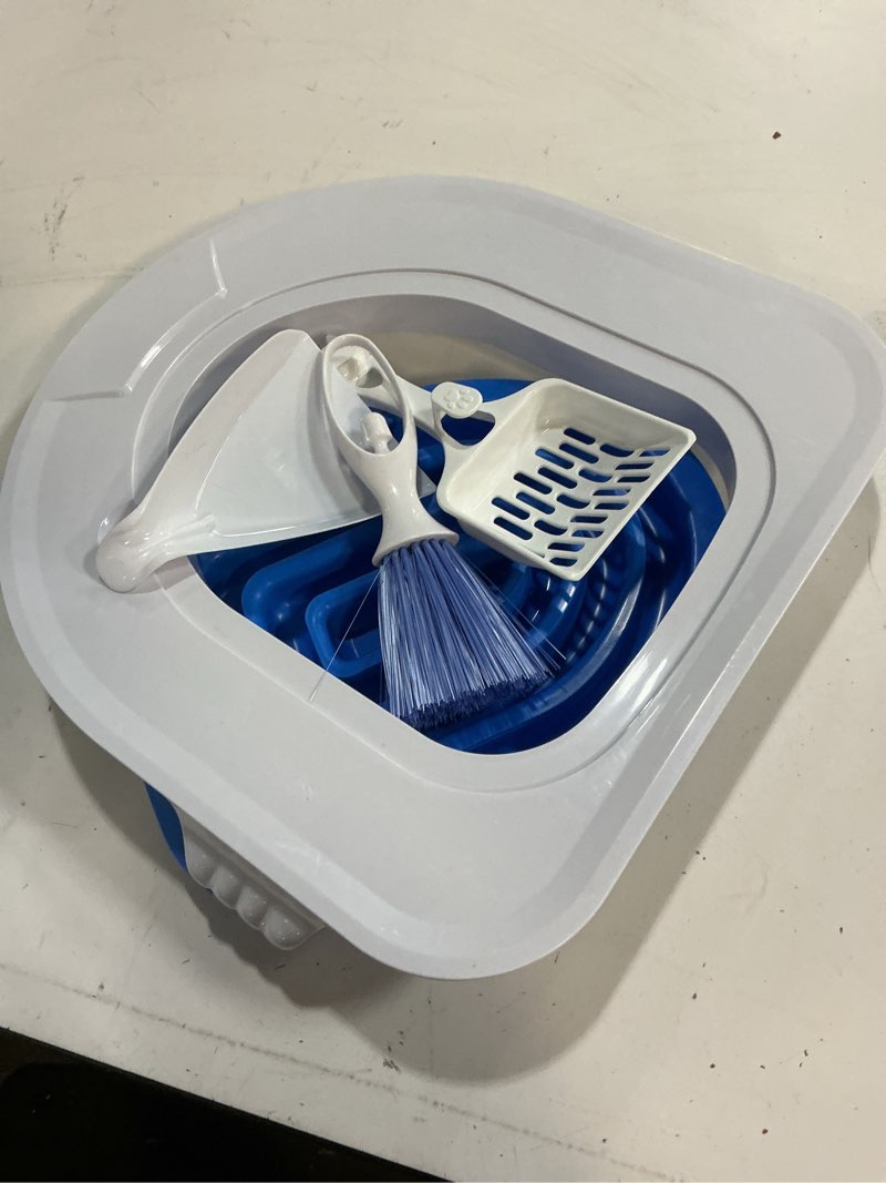 Condition photo showing Good Condition for cat toilet training kit, plastic sand box mat trainer toilet cleaning hygienic pet supply (2025)