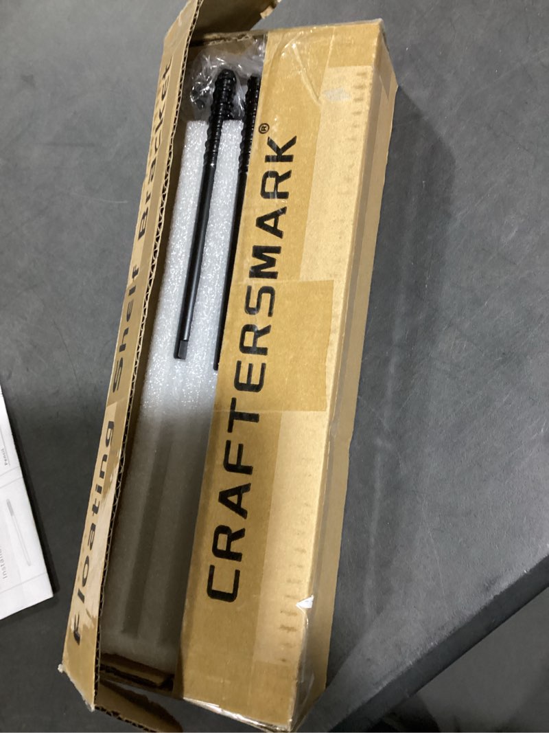 Condition photo showing Good Condition for 4pcs heavy duty floating shelf brackets for 3/4" to 1.75" boards, invisible blind shelf support kit with cnc drilling jig, double-threaded rods for diy custom floating shelves, 125lbs (6 inch-4pcs)