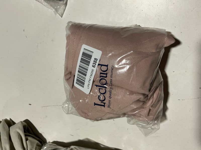 Condition photo showing As Is for lecloud blush pink kitchen curtains 36 inch length 2 panels, soft privacy window short curtains, thermal insulated rod pocket curtain tiers for bedroom bathroom small windows, 40" w x 36" l blush pink 40"w x 36"l (pack of 2)