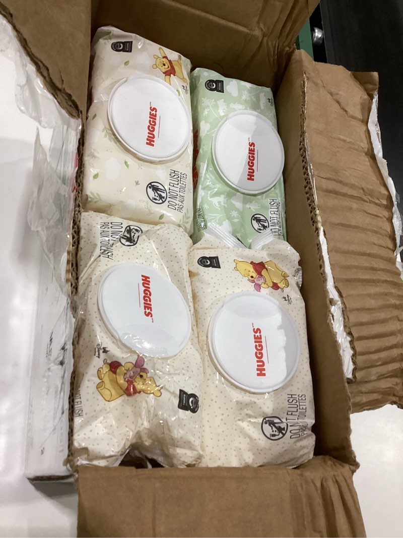 Condition photo showing As Is for huggies natural care sensitive unscented baby wipes - 768ct