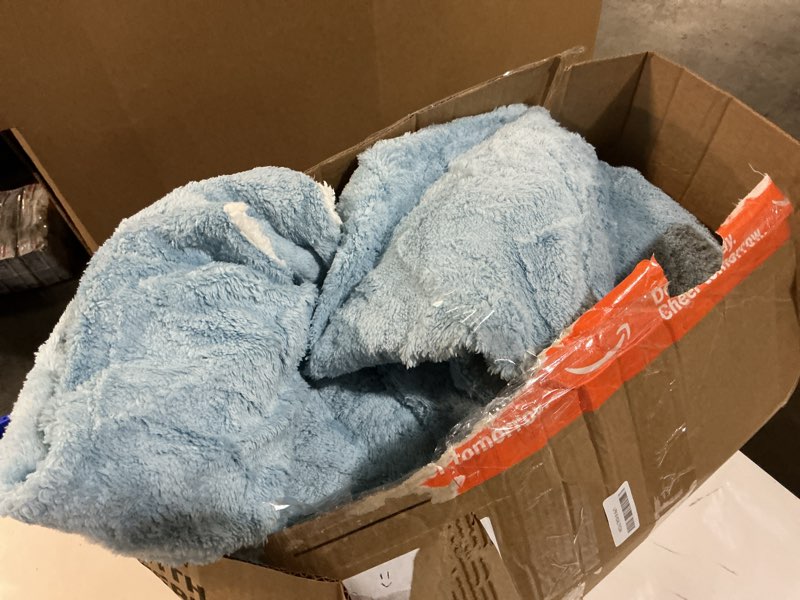 Condition photo showing As Is for BEDELITE Fluffy Queen Comforter Set - Super Soft Sherpa Light Blue Comforter for Queen Size Bed, Luxury Warm Bedding Set for Winter, Fuzzy Bed Set 3 Pieces (1 Comforter, 2 Pillowcases) Light Blue Queen