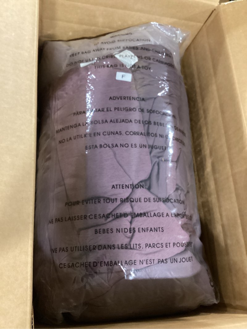 Monbix Full Size Comforter Set, Italian Plum Bedding Comforter for Full Size Bed Set Reversible, Bed